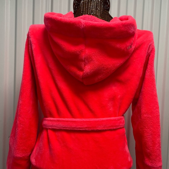 Victoria Secret “PINK” Sequins Fleece Plush Bath Robe Size M/L - Picture 7 of 11